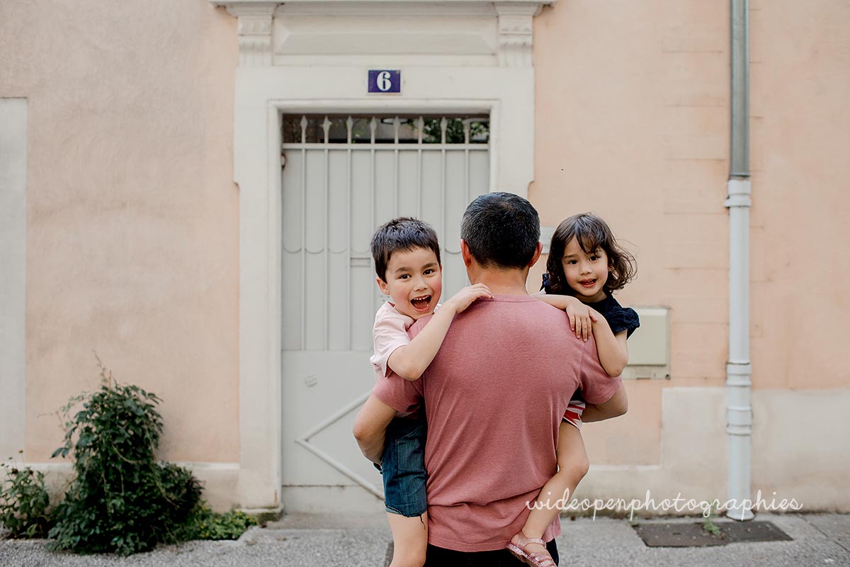 séance photo famille à la part dieu Lyon